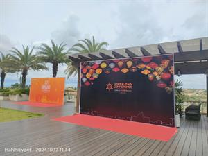 Thi công, in ấn trọn gói backdrop sự kiện, backdrop cánh gà, photo booth check in, chữ nổi, ốp alu tại Bình Thuận - Phan Thiết  