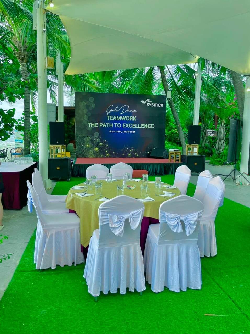 Âm thanh ánh sáng gala dinner tại resort hoàng ngọc Mũi Né Phan Thiết