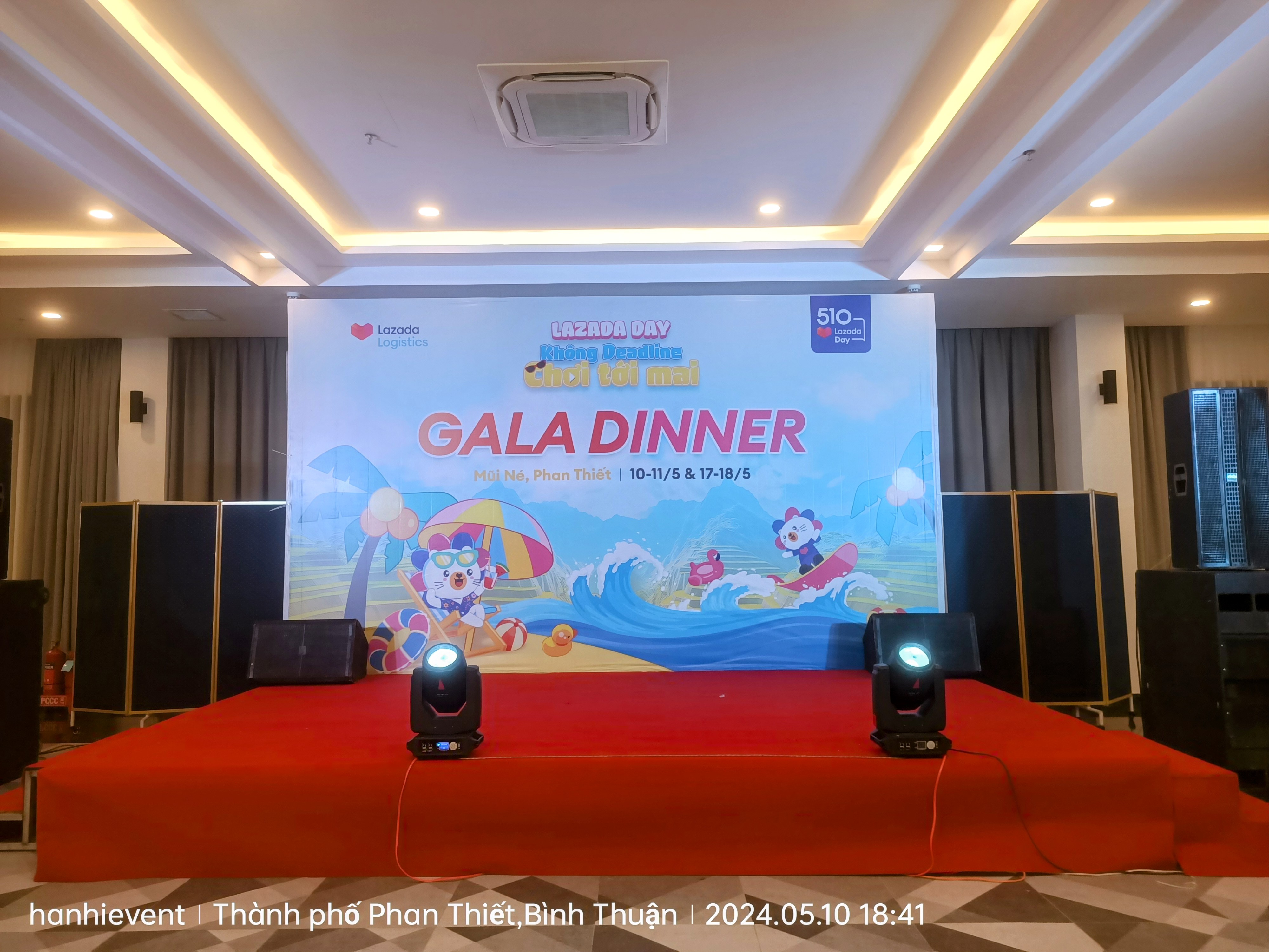 Âm thanh ánh sáng sân khấu gala dinner tại resort asteria Mũi Né Phan Thiết trọn gói