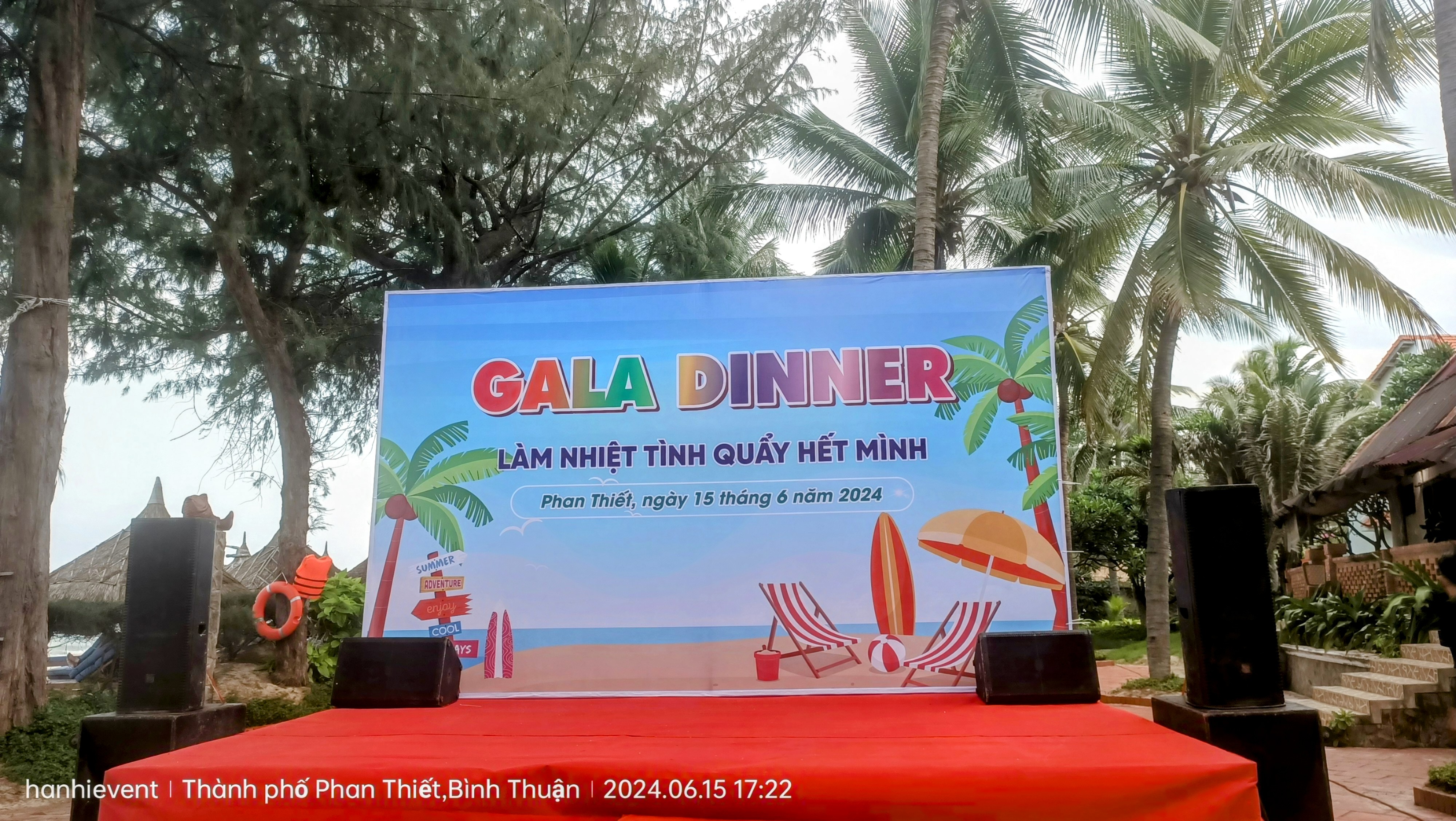 Âm thanh ánh sáng sân khấu backdrop gala dinner tại Phan Thiết Bình Thuận