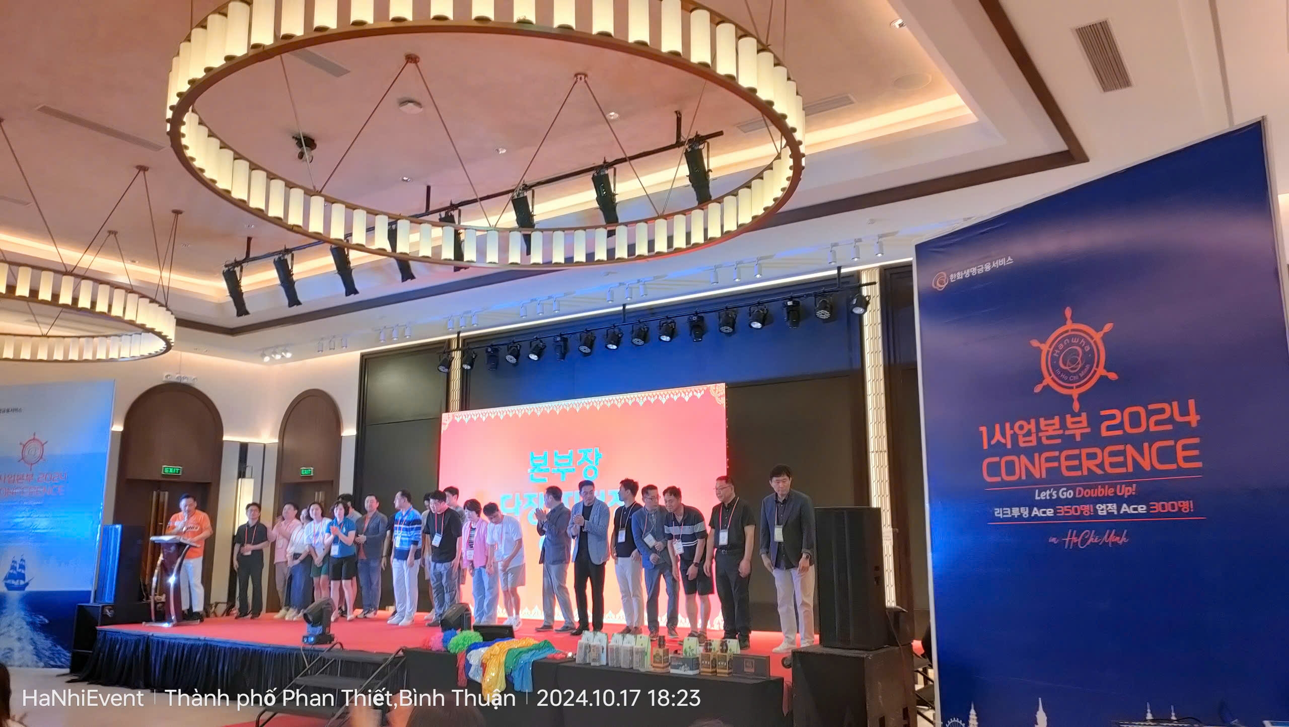 Hệ thống thiết bị âm thanh ánh sáng màn hình led sự kiện gala dinner tại Bình Thuận